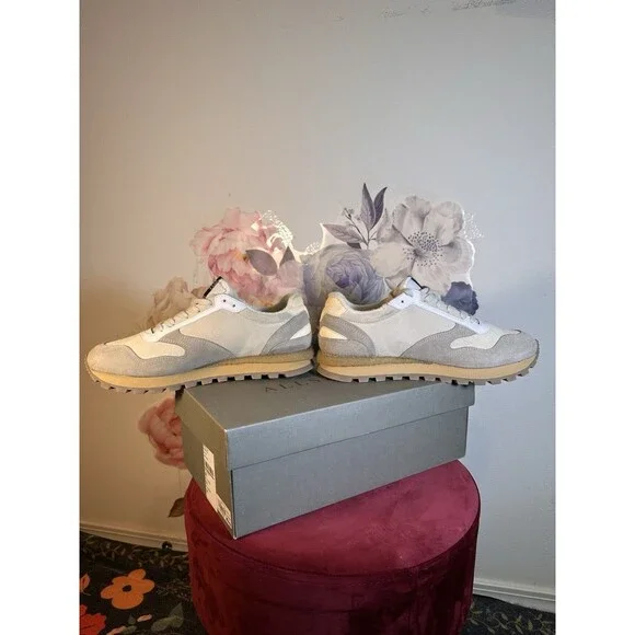 ALLSAINTS Rimini Low Top in Chalk White sneakers athletic running shoes suede